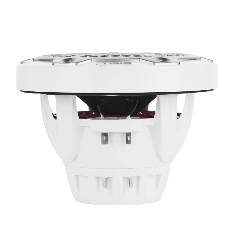 DS18 Hybrid Marine Speaker w/ Driver And RGB LEDs 6.5in 2-Way 250 Watts RMS 4 ohm White w/ Covers