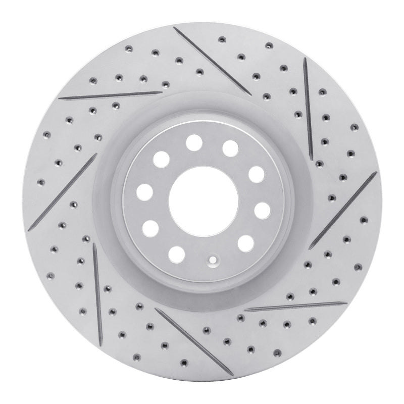 R1 06-13 Audi S3 (Mexico) Front Right Drilled & Slotted Geo-Carbon Rotor