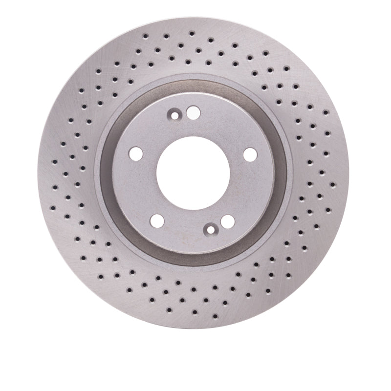 R1 2007-2008 Hyundai Tiburon Front Brake Rotor - Drilled