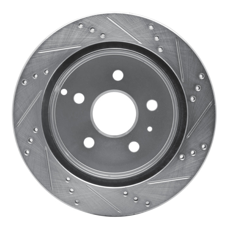 DFC 10-17 Chevrolet Equinox Rear Left Drilled & Slotted Silver Brake Rotor