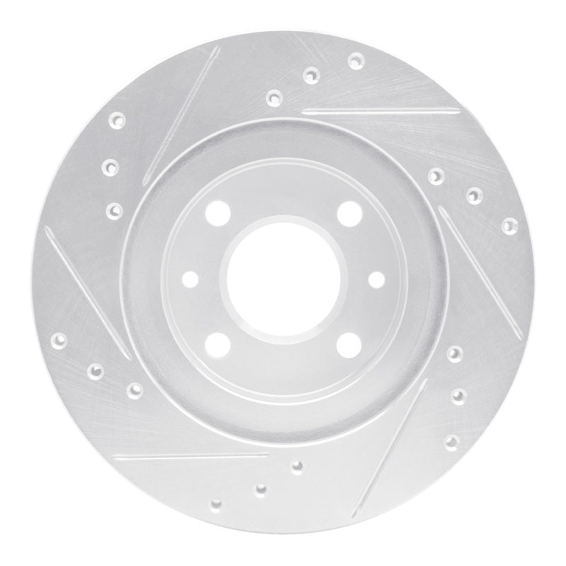 R1 15-19 Renault Logan (Mexico) Front Right Drilled & Slotted Silver Brake Rotor