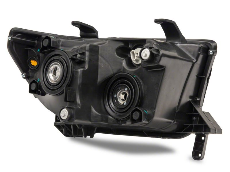 Raxiom 07-13 Toyota Tundra Axial Series Headlights w/ LED Bar- Black Housing (Clear Lens)