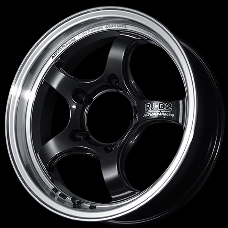 Advan RG-D2 16x7.0 / +31 Offset / 4x100 / 56.5mm Bore / Machining and Black Gunmetallic