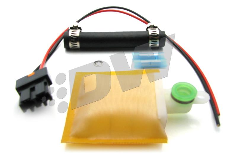 DeatschWerks 340lph DW300C Compact Fuel Pump w/ Universal Install Kit (w/ Mounting Clips)