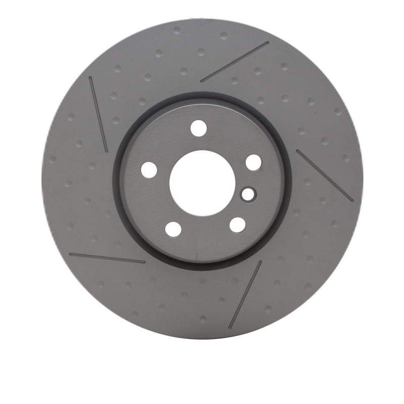 R1 15-19 Mini Cooper Clubman Front Dimpled & Slotted GeoSPEC Coated Rotor