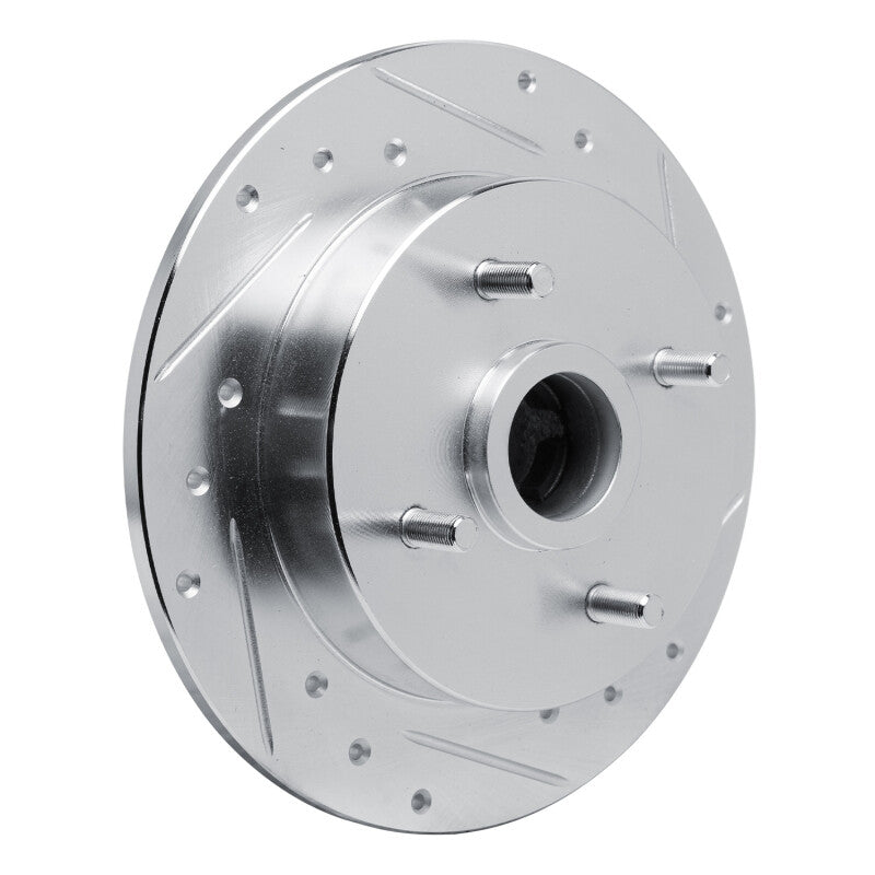 R1 88-88 Nissan Maxima Rear Right Drilled & Slotted Silver Brake Rotor
