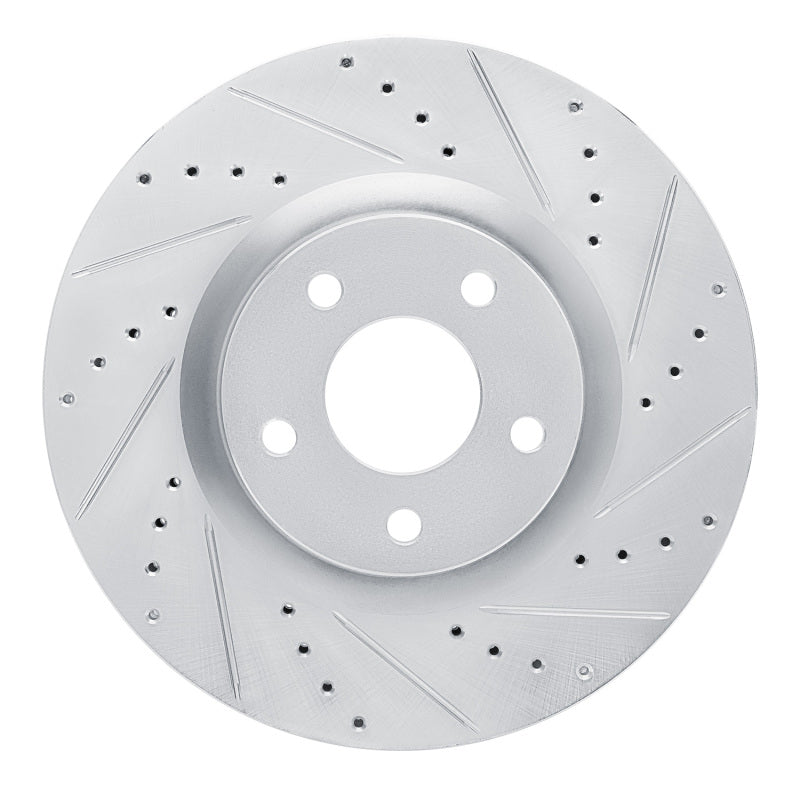 R1 20-25 Ford Escape Front Right Drilled & Slotted Silver Brake Rotor