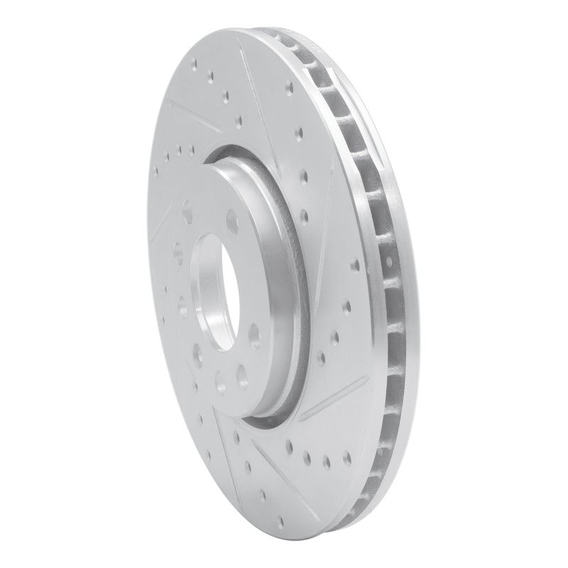 R1 03-11 Cadillac BLS (Mexico) Front Right Drilled & Slotted Silver Brake Rotor
