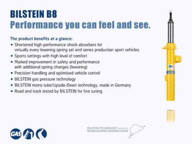 Bilstein B8 12-13 Mercedes-Benz CLS63 AMG (w/o Air Suspension) Front Monotube Strut Assembly