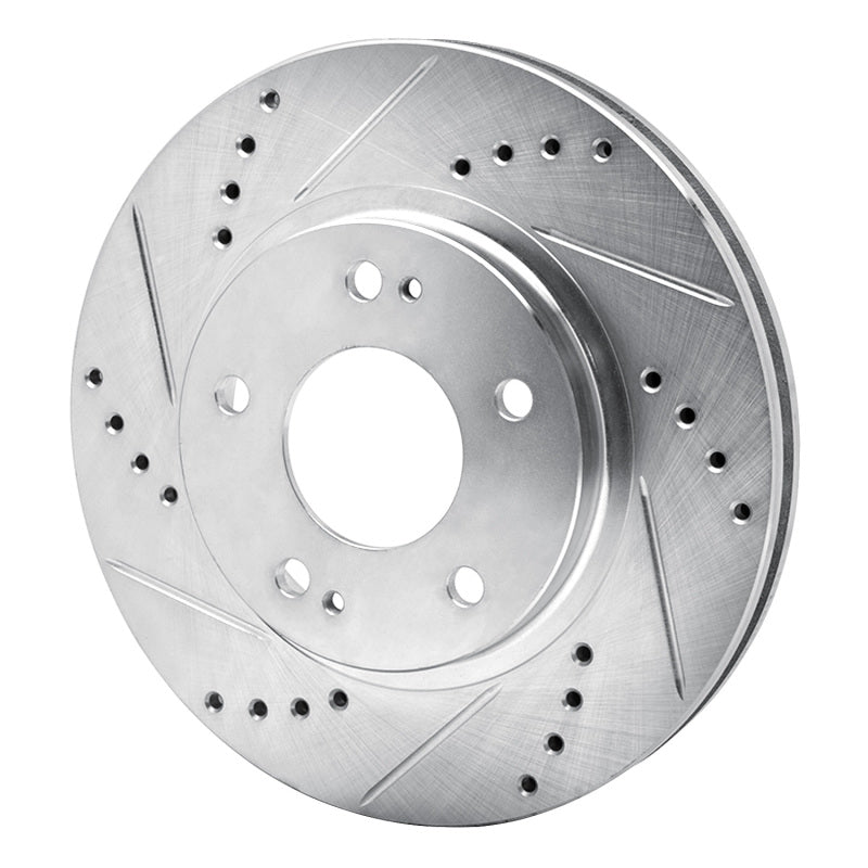 DFC 00-24 Chrysler Sebring Front Left Drilled & Slotted Silver Brake Rotor