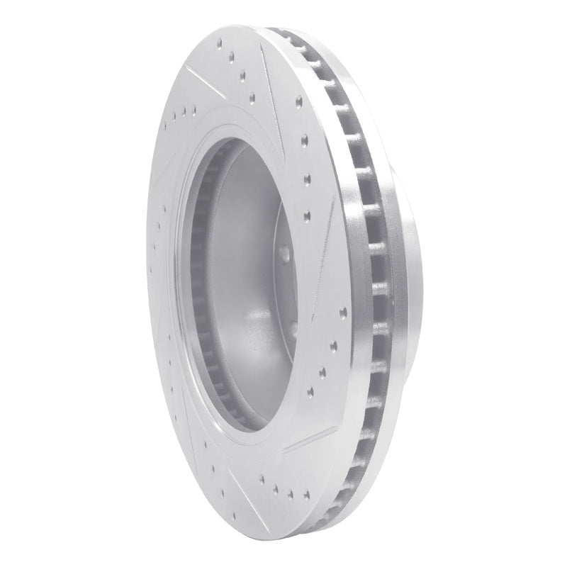 R1 12-21 Nissan NV1500 Front Left Drilled & Slotted Silver Brake Rotor