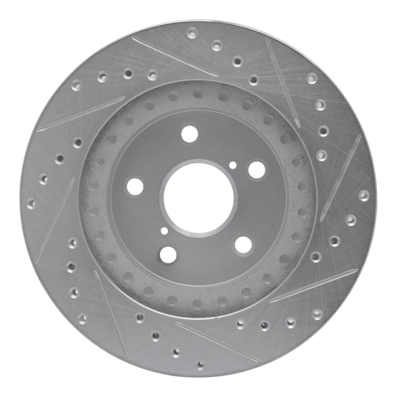 DFC 96-03 Toyota RAV4 Front Left Drilled & Slotted Silver Brake Rotor
