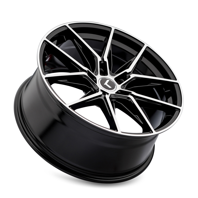 Kraze KR196 Evolve 20x9 / 5x114.3 BP / 35mm Offset / 72.62mm Hub Gloss Black Machined Wheel