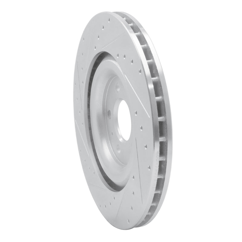 R1 17-25 Audi S8 Rear Right Drilled & Slotted Silver Brake Rotor