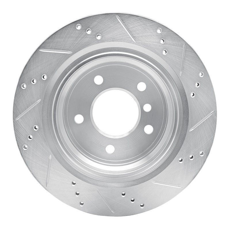 R1 95-99 BMW M3 E36 Right Rear Drilled & Slotted Silver Brake Rotor