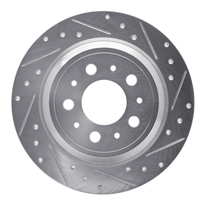 DFC 99-00 Volvo V70/S70 Rear Right Drilled & Slotted Silver Brake Rotor