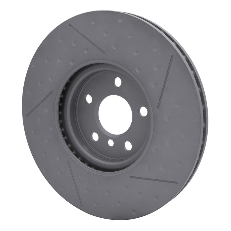 R1 15-19 Mini Cooper Clubman Front Dimpled & Slotted GeoSPEC Coated Rotor