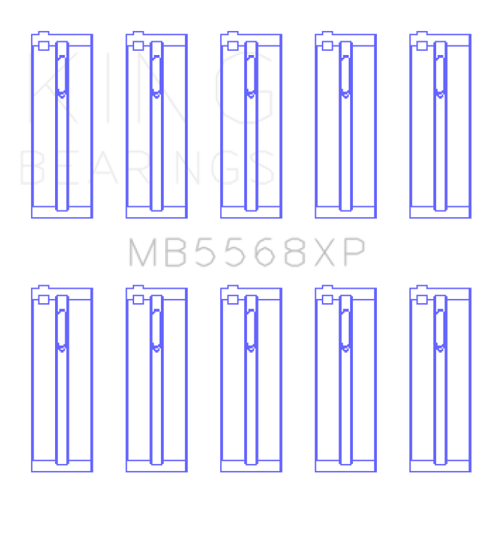 King Engine Bearings Acura D16A1/97-01 Honda H22A4/98+ F23A Performance Main Bearing Set - Size STD