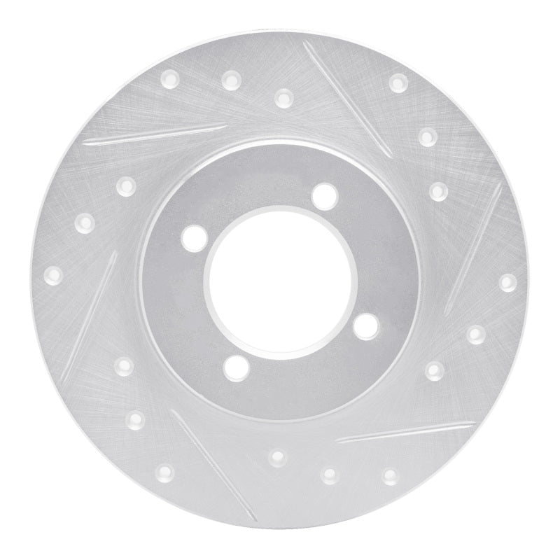 DFC 80-83 Toyota Corolla (US/Canada) Front Right Drilled & Slotted Silver Brake Rotor