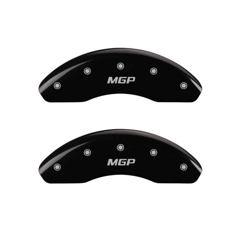 MGP 4 Caliper Covers Engraved Front & Rear MGP Black Finish Silver Characters 2017 Honda CR-V