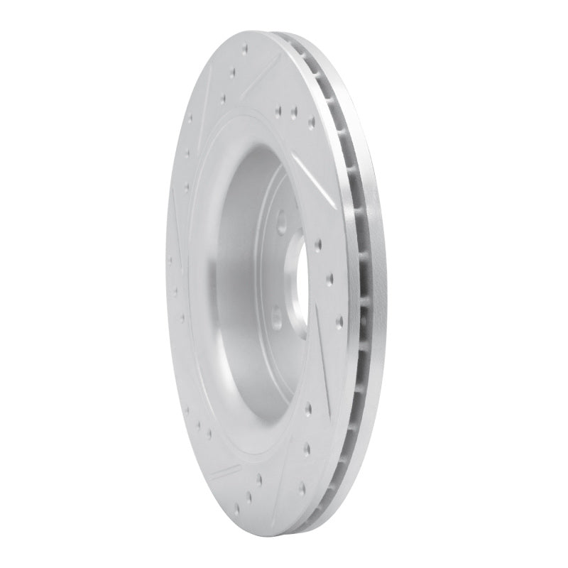 DFC 10-17 Volvo XC60 Rear Right Drilled & Slotted Silver Brake Rotor