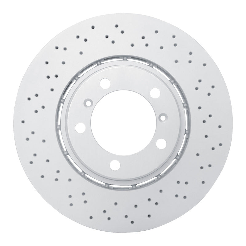 R1 17-23 Porsche 911 Right Front Drilled Carbon Alloy GeoMET Rotor