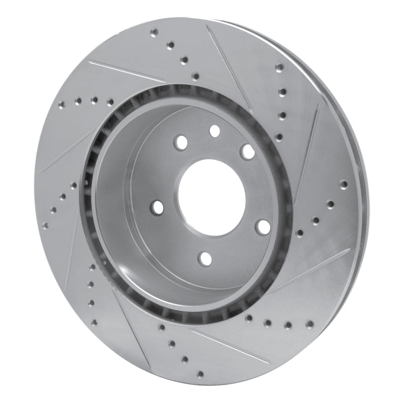 DFC 00-06 Jaguar XJR Rear Left Drilled & Slotted Silver Brake Rotor