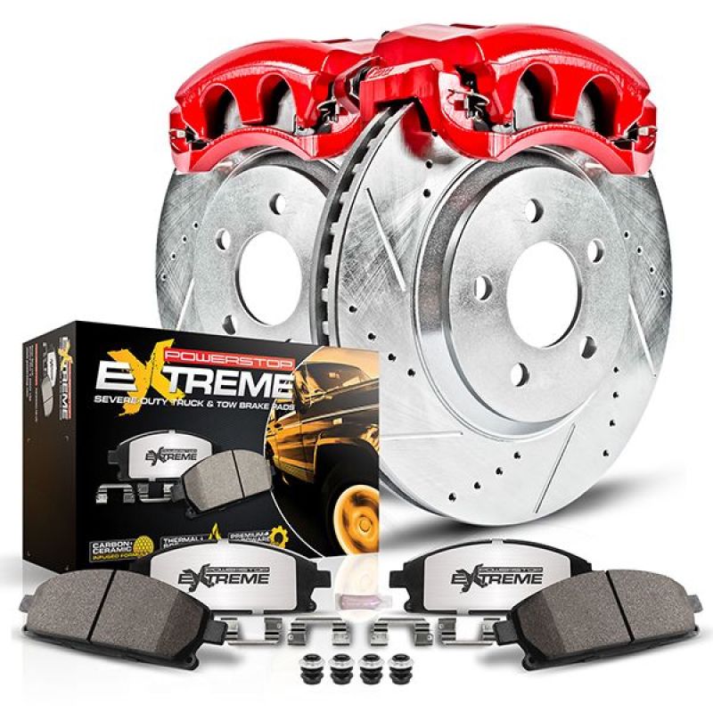 Power Stop 20-21 Chevrolet Silverado 3500 HD Front Z36 Truck & Tow Kit w/Cals
