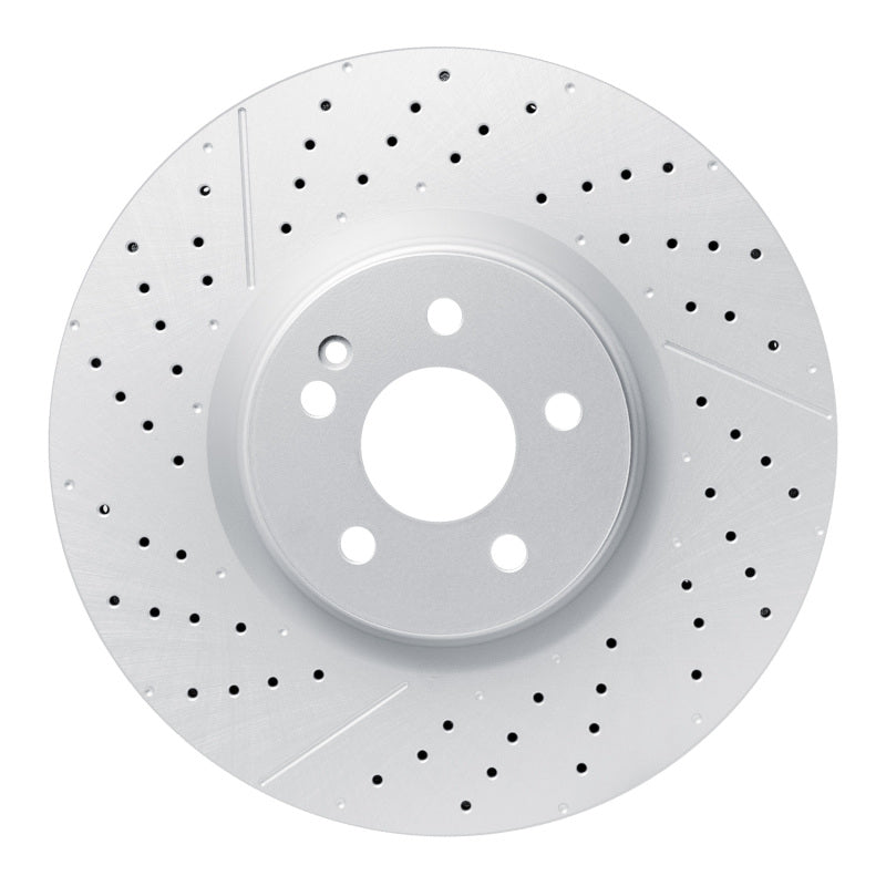 R1 14-19 Mercedes-Benz CLA45 AMG Front Drilled & Slotted GeoSPEC Coated Rotor