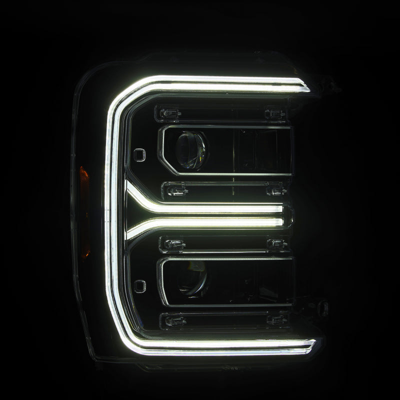 AlphaRex 23-26 Ford F-250 SD LUXX LED Proj Headlights Alpha Blk w/Activ Light/Seq Signal/Switchback