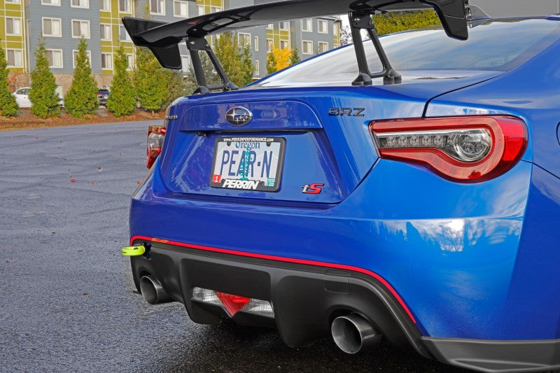 PERRIN 13-25 Subaru BRZ / 13-20 Scion FRS & Toyota 86 / 22-25 GR86 Tow Hook Kit (Rear) - Neon Yellow