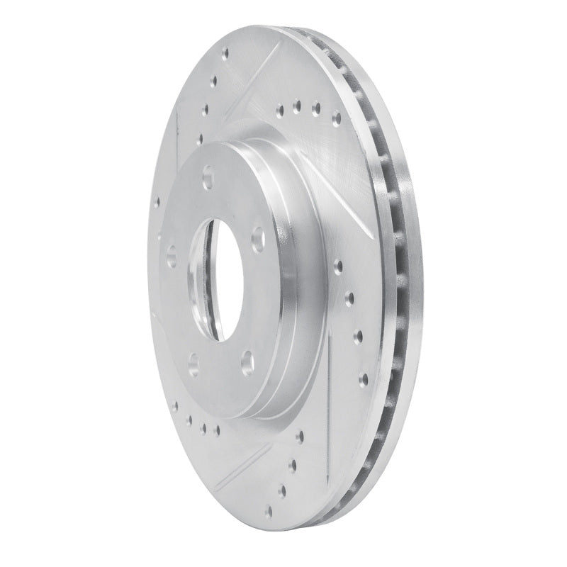 DFC 13-19 Nissan Sentra Front Left Drilled & Slotted Silver Brake Rotor