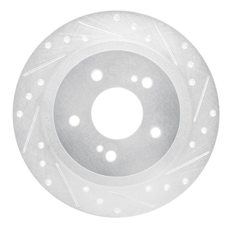 DFC 84-88 Nissan 200SX Rear Right Drilled & Slotted Silver Brake Rotor