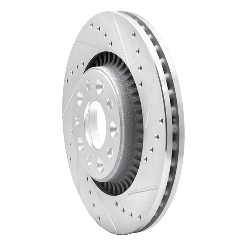 DFC 05-09 Ford Freestyle Front Right Drilled & Slotted Silver Brake Rotor
