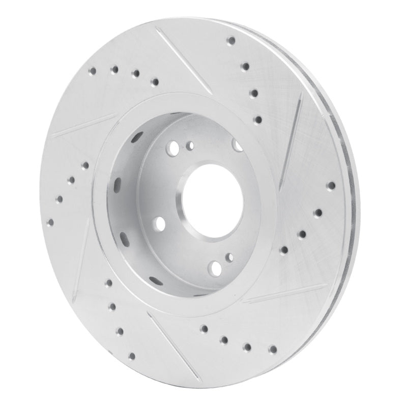 DFC 10-13 Suzuki Kizashi Front Left Drilled & Slotted Silver Brake Rotor