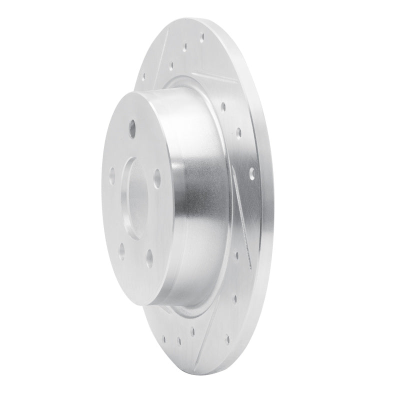 R1 88-89 Merkur SCORPIO Rear Left Drilled & Slotted Silver Brake Rotor