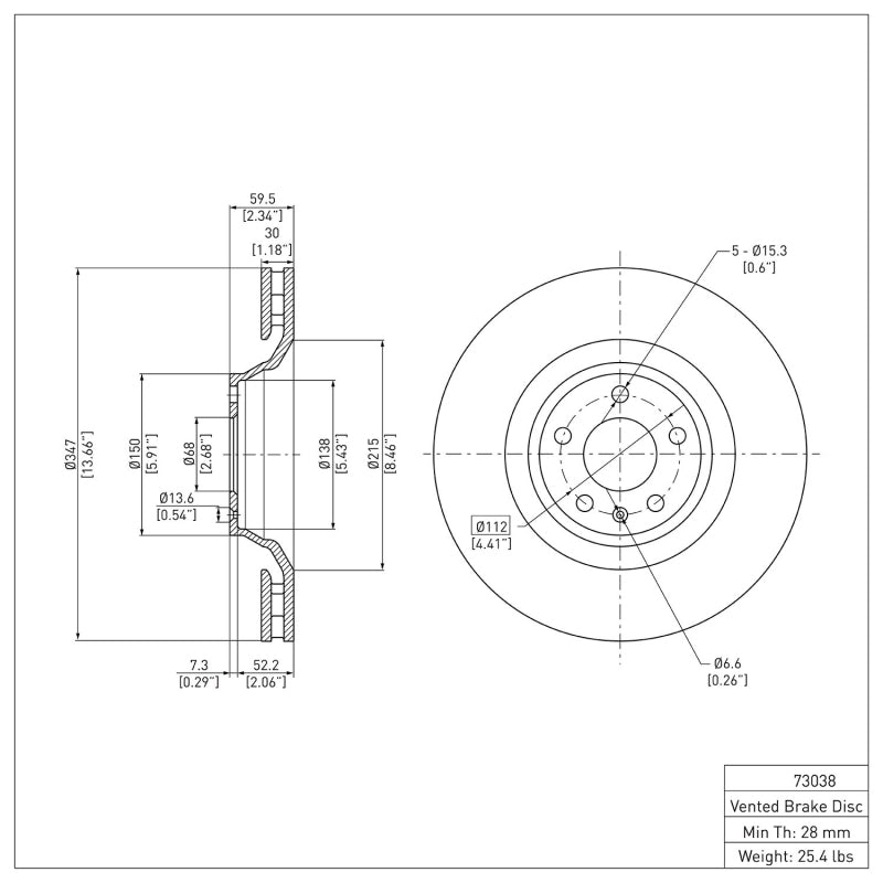 R1 05-11 Audi A6 Quattro Front Brake Rotor