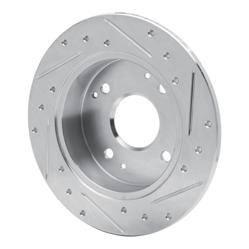 R1 92-97 Acura CL Rear Left Drilled & Slotted Silver Brake Rotor