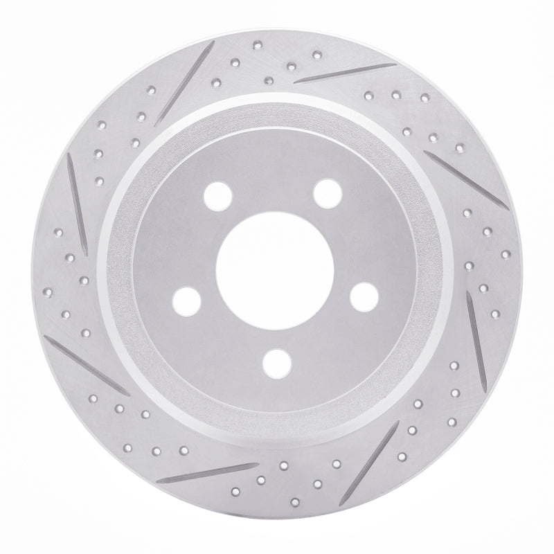 R1 07-12 Dodge Nitro Rear Left Drilled & Slotted Geo-Carbon Rotor