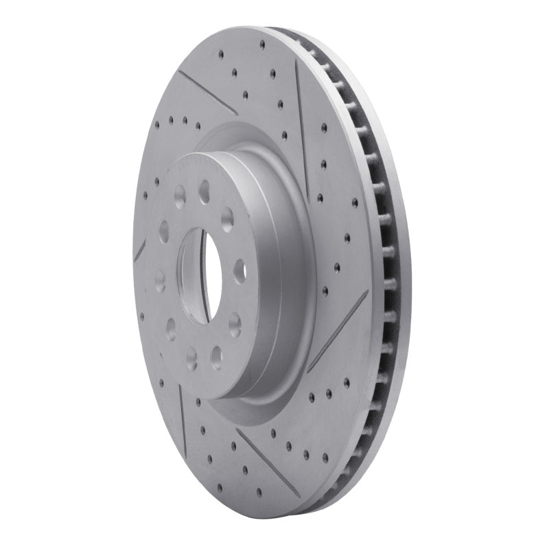 R1 14-25 Cadillac Ct5 Front Right Drilled & Slotted Geo-Carbon Rotor