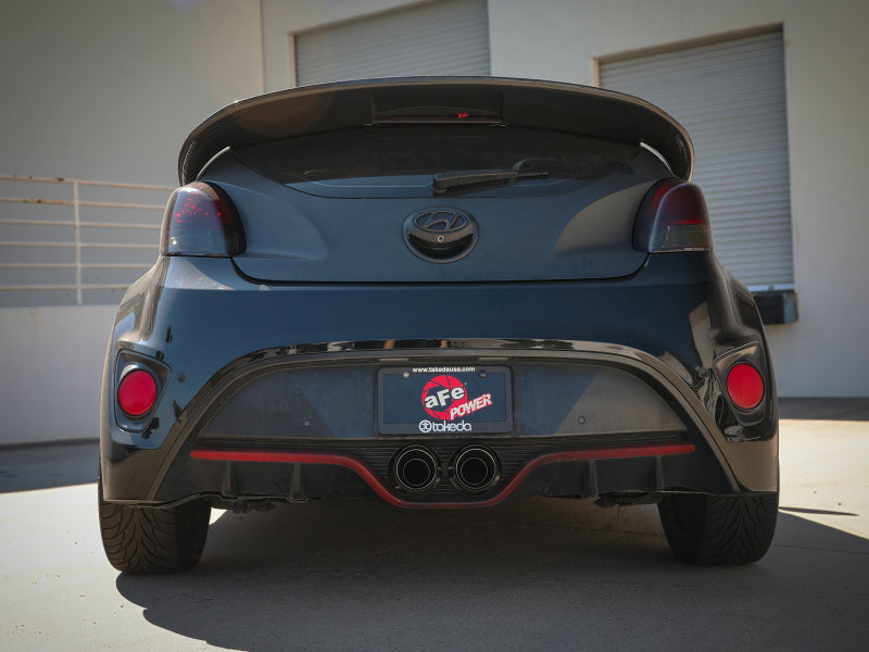 aFe Takeda 2-1/2in to 3in SS-304 Cat-Back Exhaust w/ C/F Tips 13-17 Hyundai Veloster L4-1.6L