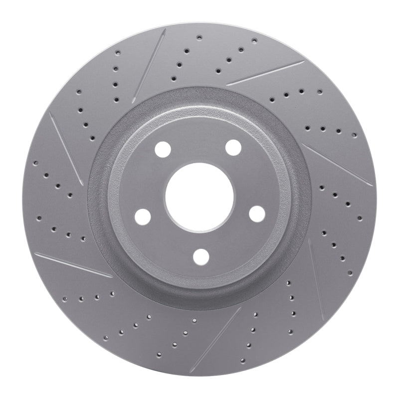 R1 12-25 Dodge Durango Front Left Drilled & Slotted Geo-Carbon Rotor