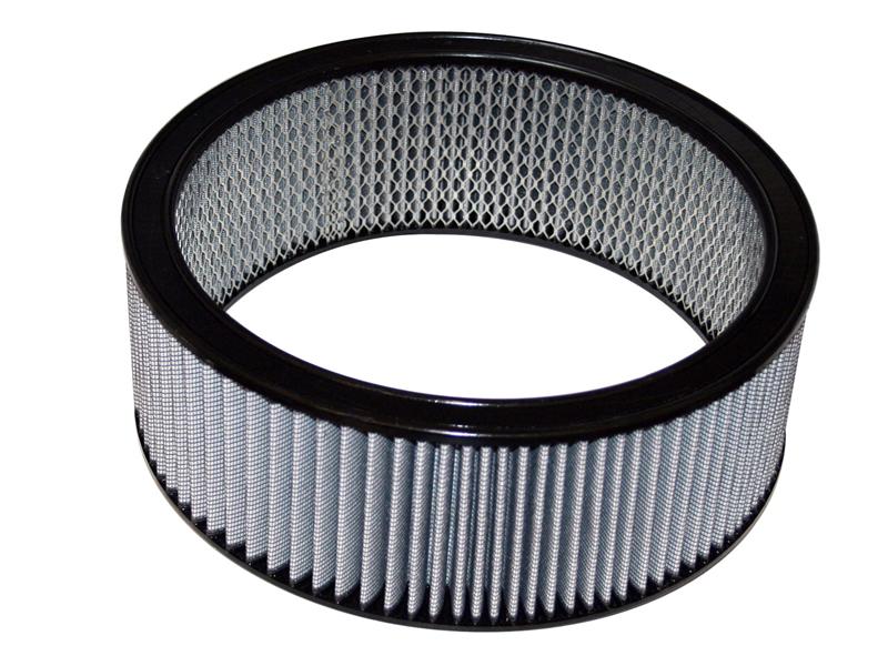 aFe MagnumFLOW Air Filters Round Racing A/F Chrome Top & Base 14 w/7/8 Drop