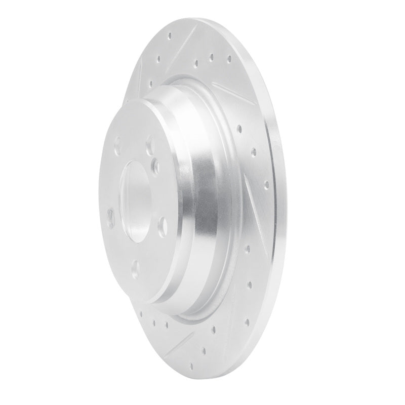 R1 03-06 Mercedes-Benz S430 Rear Left Drilled & Slotted Silver Brake Rotor