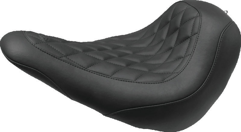 Mustang Harley Low Medallion Sissy Bar Pad (12 inch x 9 inch) w/Studs - Black