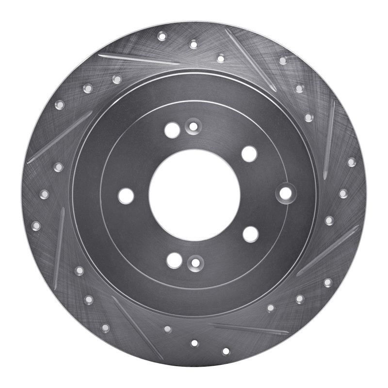 DFC 16-22 Hyundai Tucson Rear Right Drilled & Slotted Silver Brake Rotor