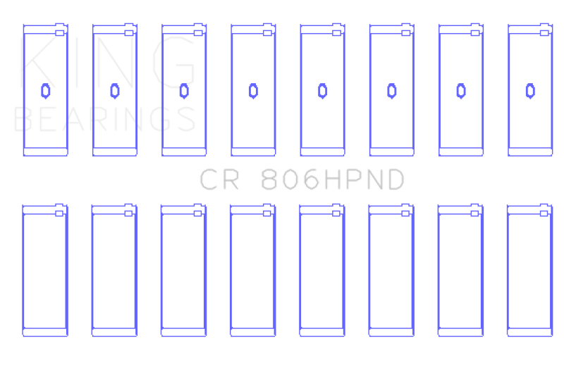 King Engine Bearings Chrysler 361ci/383ci (Size .001) Performance Rod Bearing Set