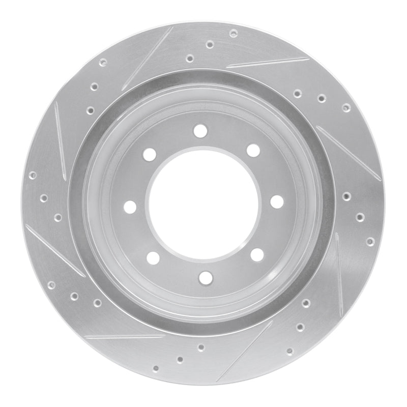 DFC 12-21 Nissan NV1500 Rear Right Drilled & Slotted Silver Brake Rotor