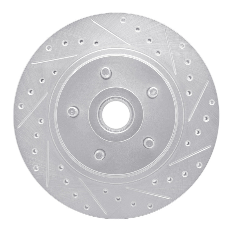 DFC 76-81 Chrysler New Yorker Front Right Drilled & Slotted Silver Brake Rotor