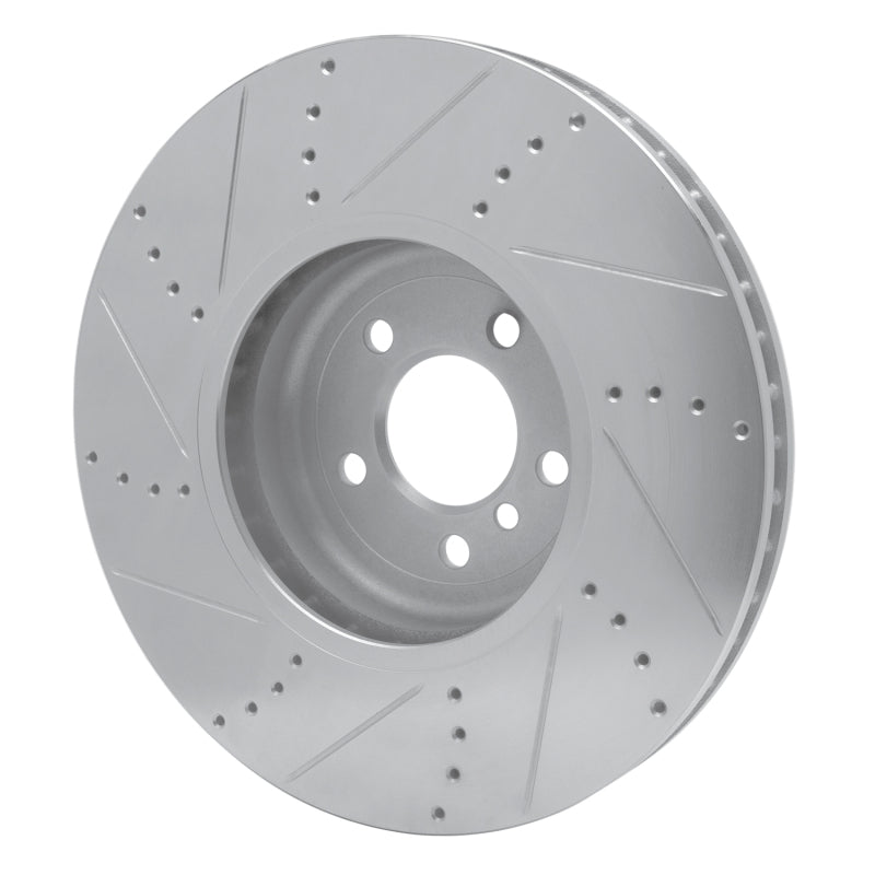 DFC 09-17 BMW 750Li Right Front Drilled & Slotted Silver Brake Rotor